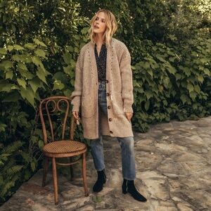 DOEN Faunia Alpaca Cardigan Light Brown Size M